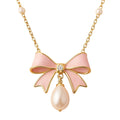 Pretty Pink Bow Necklace
