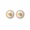 BC Pearl Button Logo Studs